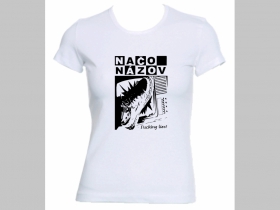 Načo Názov - Fucking Lies...biele dámske tričko Fruit of The Loom 100%bavlna